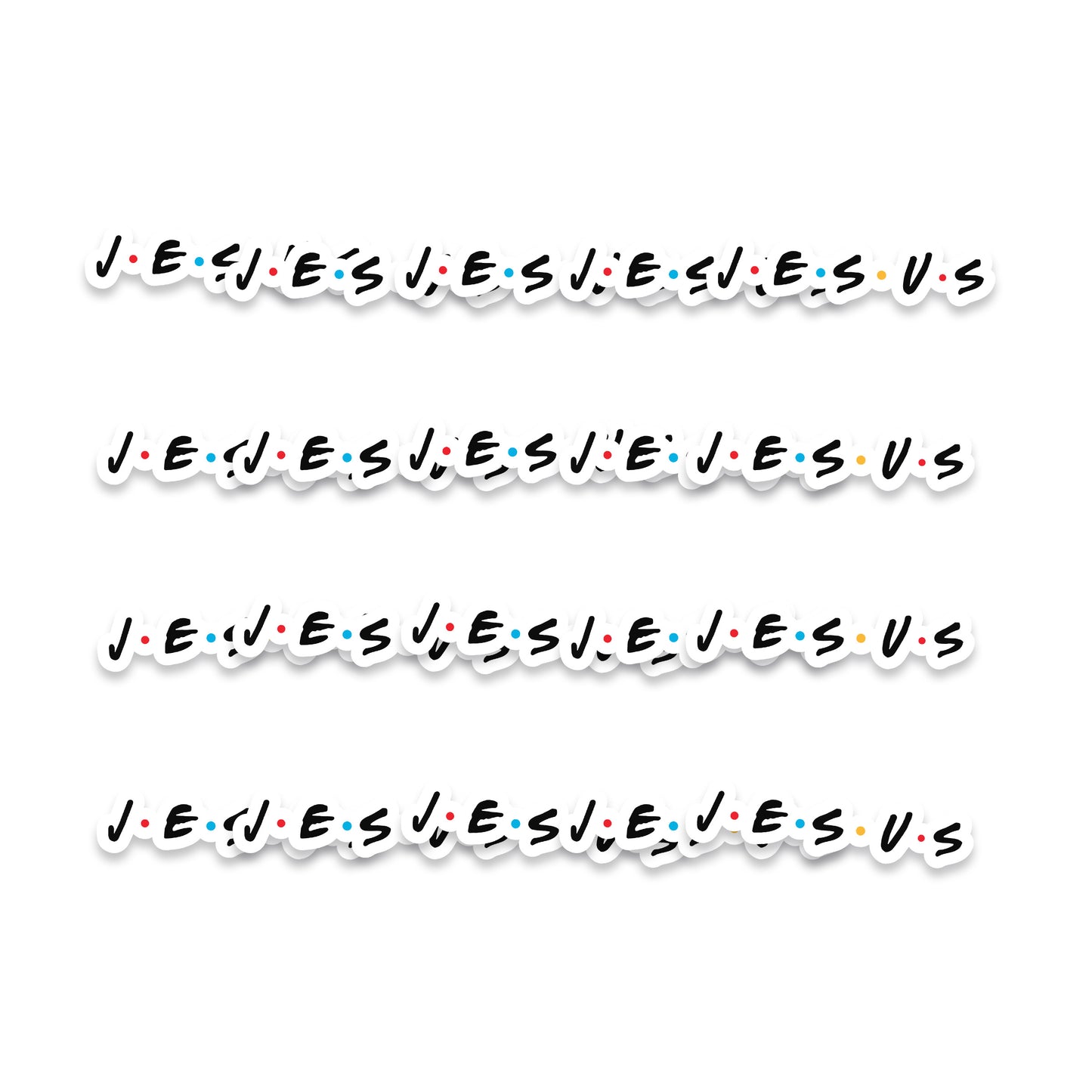 Jesus "Friends" Parody Sticker