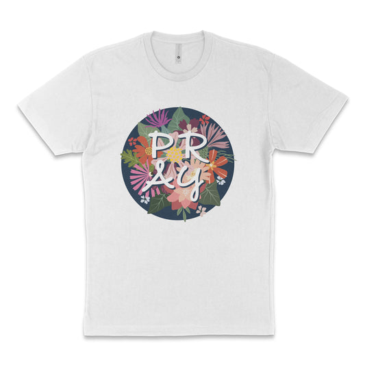 PRAY Floral Print T-Shirt