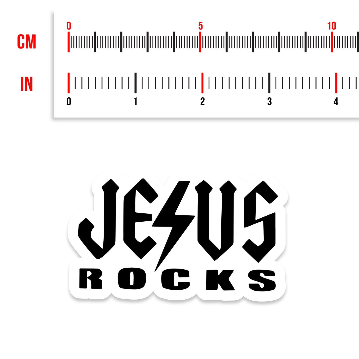 Jesus Rocks Vinyl Sticker