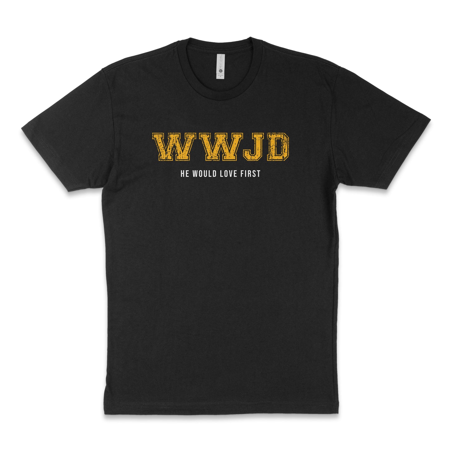 Retro College WWJD He Would Love First T-Shirt