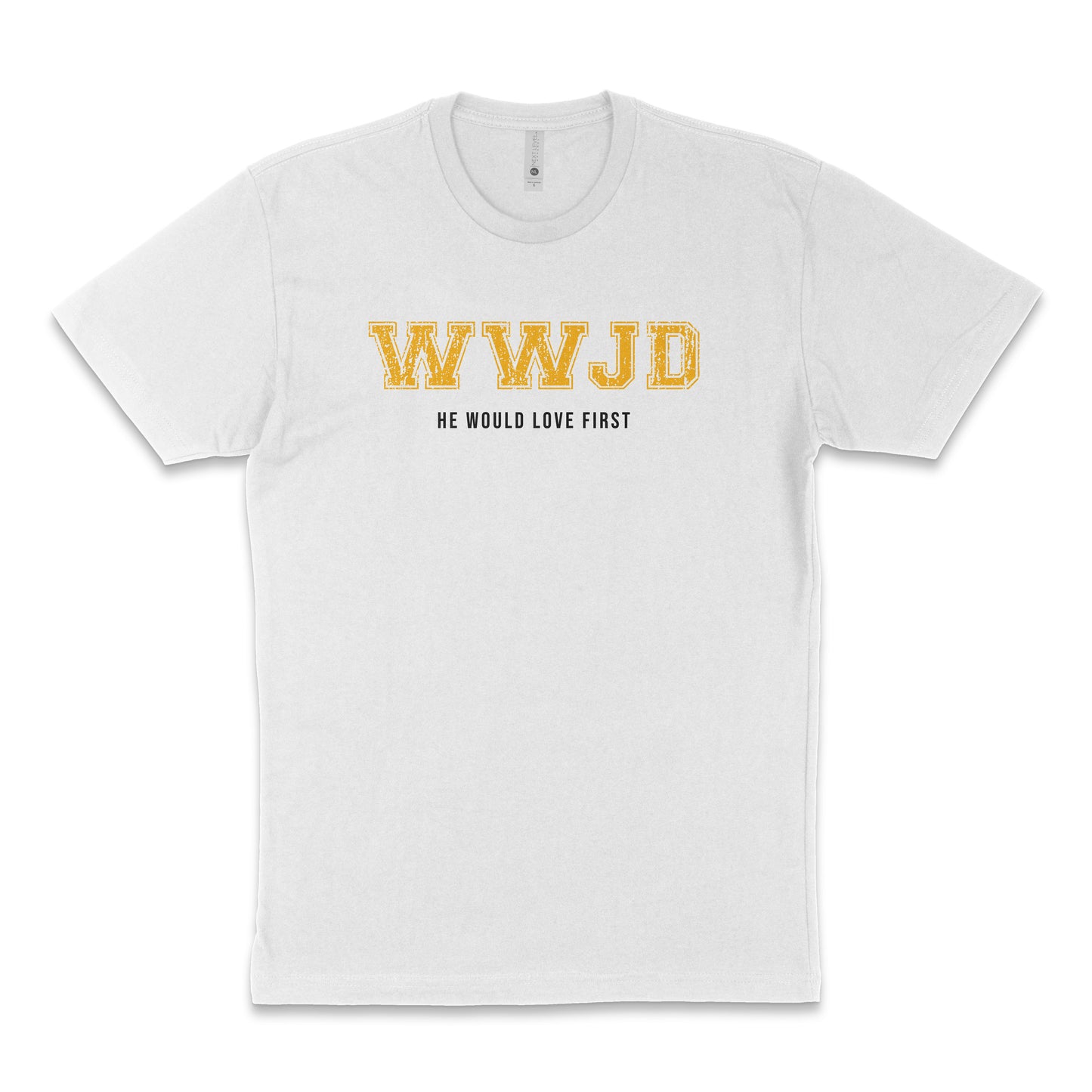 Retro College WWJD He Would Love First T-Shirt