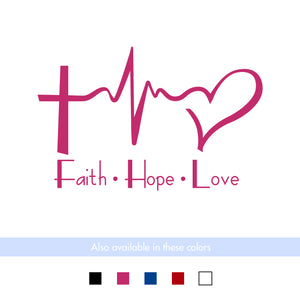 Faith Hope Love Vinyl Transfer Decal