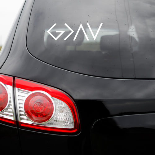God Is Greater Than The Highs And Lows Vinyl Transfer Decal