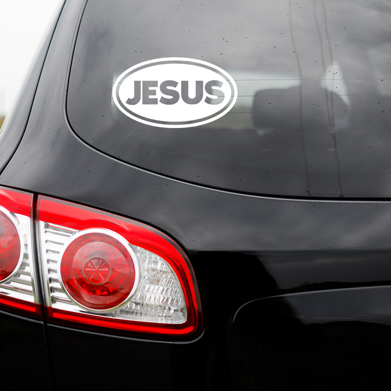 Jesus Oval Vinyl Transfer Decal