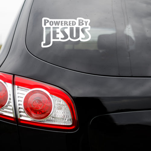 Powered By Jesus Vinyl Transfer Decal
