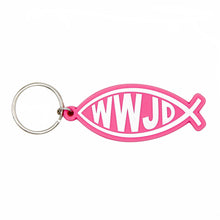 Load image into Gallery viewer, WWJD PVC Rubber Keychain